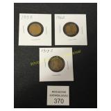 3 Lincoln Cents - 1913 'D', 1917 'S', 1916 'D'
