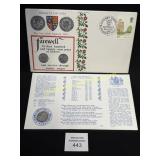 1963 Six Pence Coin - Unc. on Info Card & Envelope