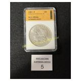 1881 P Morgan Dollar Graded MS66