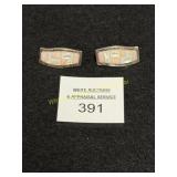 Earrings - Vintage - Peach Opals / Mother of Pearl