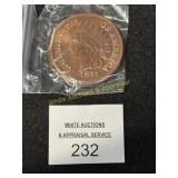 Indian Head Cent - 1 Oz. - .999 Copper