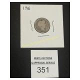1916 Barber Dime - 90% Silver