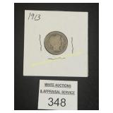 1913 Barber Dime - 90% Silver