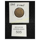 US - 1864 2 Cent Coin