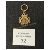 14k Gold Masonic 32nd Degree Pendant - Vintage