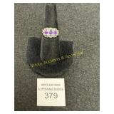 Ring - Vintage - Amethyst - 10K White Gold Marked