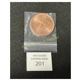 Oregan Trail Indian - 1 Oz. - .999 Copper