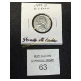 Struck Off-Center - 1999 'D' Jefferson Nickel