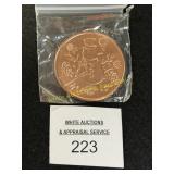 Christmas Snowman - 1 Oz. - .999 Copper