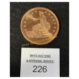 Seated Trade Dollar - 1 Oz. - .999 Copper