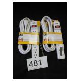 (2) Smart Electrician 6-Outlet Power Strips