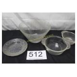 Fire King Casserole Clear Glass Dishes - (2)