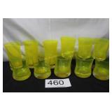 Vaseline Satin Glasses in Canary Yellow