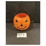 Vtg. Jack-O-Lantern Trick-or-Treat Pail