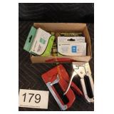 Group of (2) Hand Staplers & Staples
