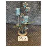 Gallery of Light Peacock Plume Candleholder