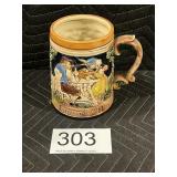 Beer Stein - 1/2 Gallon of Ale - German Scene