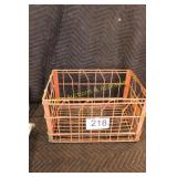 Vintage Wire Milk Crate - Farmhouse / Primitive
