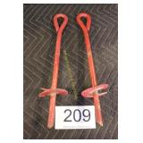 (2) Auger Ground Anchors