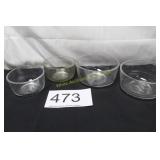 (4) Pyrex Prep Bowls - 'Prep & Serve' Nesting