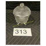 Jeannette Glass Harvest Grape Covered Candy Dish