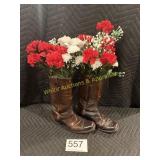 Artificial Floral Arrangement in 2 Boot Set