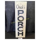 Large 'Chucks' Porch Solid Wood Sign