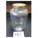 Vintage 1 Gallon Glass Utility General Purpose Jar