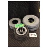 (5) Misc. Wheelchair Scooter Tires