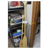 Vtg. Feather Brand (& other) Wood Canoe Paddles