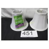 (2) White Mini Bell Lamp Shades - 5' Tall