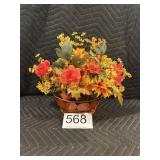 Artificial Floral Arrangement - 9' Metal Pumpkin
