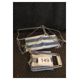 (2) Vintage Folding Canvas Portable Fishing Stool