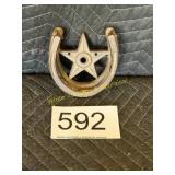 Cast Iron Horseshoe Star Door Knocker