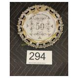 50th Golden Wedding Anniv. Ceramic Plate