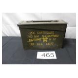 Vtg. USA Military Ammo Box - Metal Ammo Can