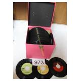 45 RPM Records - Singles - 100+ w/Case