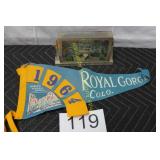 Vintage Wi Dells Diorama & Royal Gorge Flag