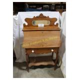 Oak Slant Front Secretary Desk