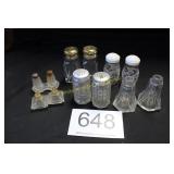 Group of (6) Sets Clear Glass S & P Shakers
