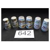 3 Pair 'Thimble Style'  Souvenir S & P Shakers