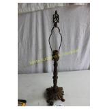 Antique Cast Iron Table Lamp Base & Stem