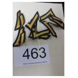 (8) U.S. Army Insignia Yellow on Black Patches