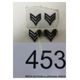 (4) Corporal Rank Pin - Black Chevron U.S. Militar