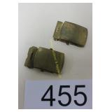 (2) U.S. Military Brass Belt Buckles