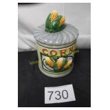 Vintage Ceramic 'Corn on Cob' Canister