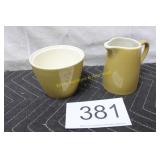 Vtg. MCM Royal China Sugar Bowl & Cream Pitcher