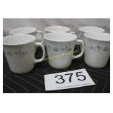 (6) Corning Ware Country Cottage Cups
