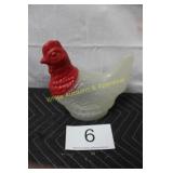 Bromar Hen on Nest Hard Plastic Candy Container