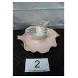 Vintage California Pottery Leaf Shape Serving Dish